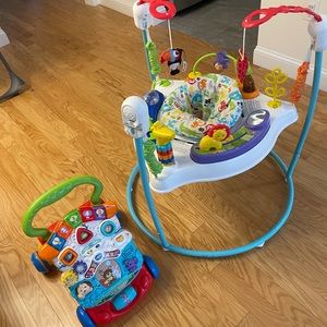 Fisher price animal activity jumperoo & baby walker